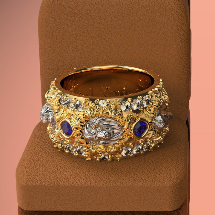 lion king 18K diamond