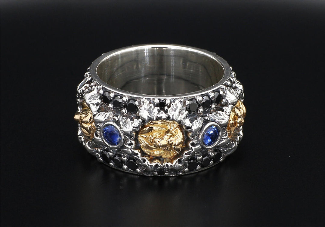 lion king 18K silver base