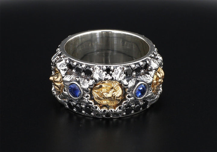 lion king 18K silver base