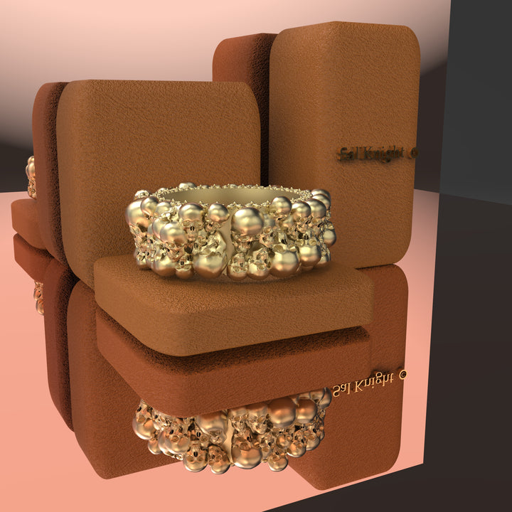 Skulls eternity 18K gold Matt