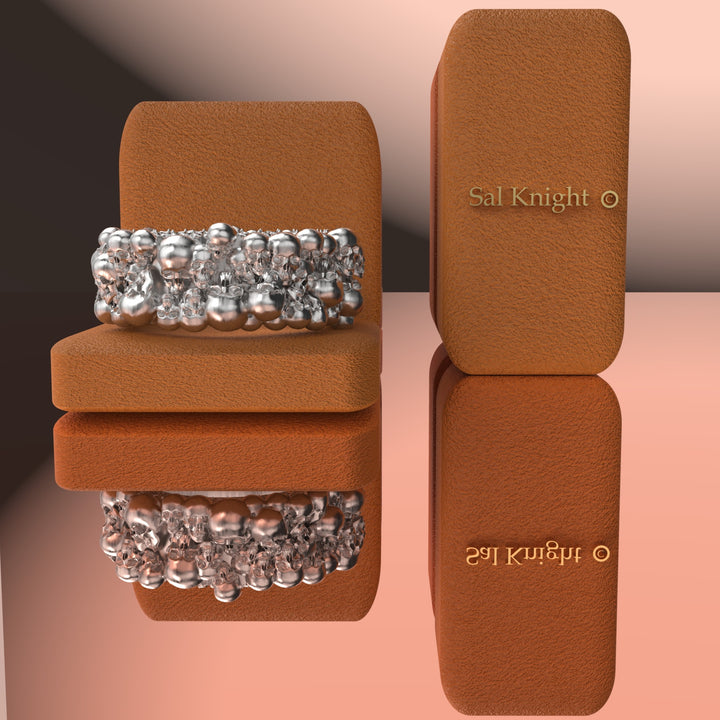Skulls eternity 18K gold Matt