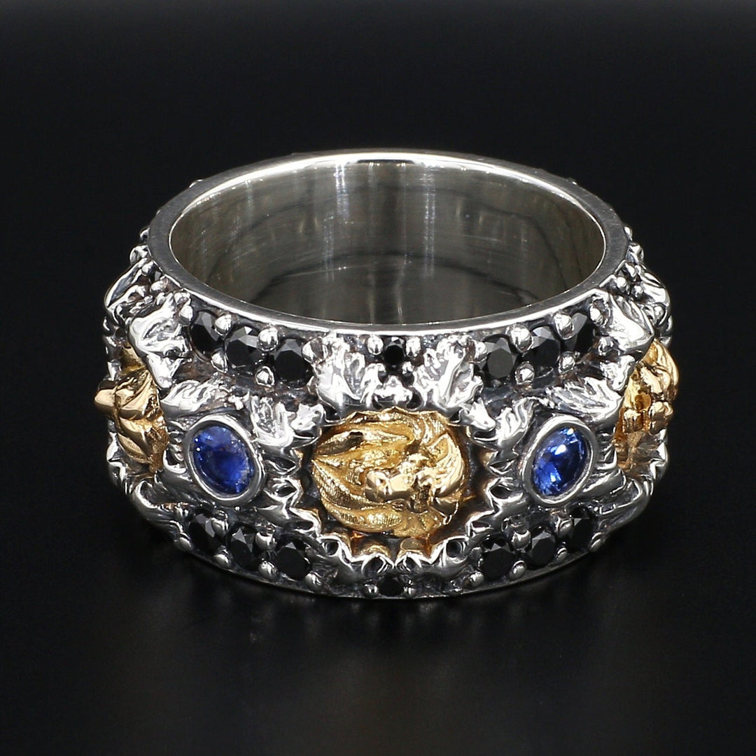 lion king 18K silver base