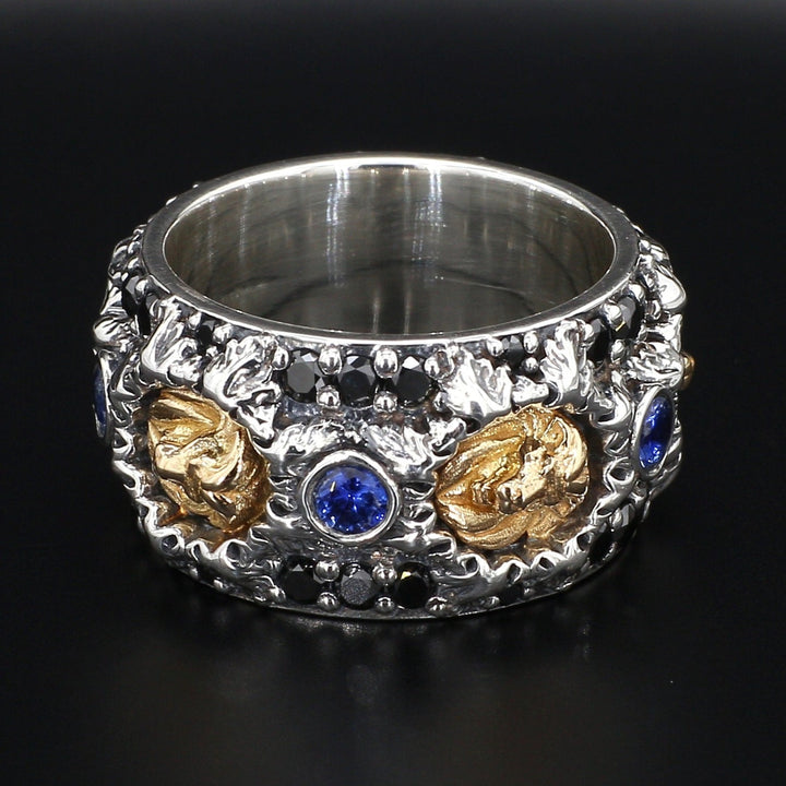 lion king 18K silver base